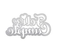 Spanish Happy Birthday Metal Cutting Dies Stamps Template Mold Stencils for Embossing Scrapbooking Photo Album Decoration Tool Metal Cutting Dies for Card Making