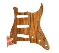 Spanish Hardwood Pickguard for Fender Strat - SSS 11 Hole Scratch Plate - Electric Guitar Protection Plate Replacement