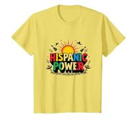 Spanish Heritage Month Hispanic Power Celebration T-Shirt, Kids, Lemon, 6 Years