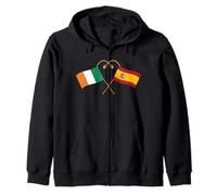 Spanish Heritage Spain Ireland Flag Spanish Flag Zip Hoodie