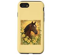 Spanish Horse Breed Surrounded By Yellow Jasmine Flowers Case for iPhone SE (2020) / 7/8