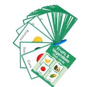 Spanish Learning Flashcards for Sorting and Matching Activities | Fruit and Vegetable Theme, Recognizable Picture Cues, Guided Repetition and Pronunciation Imitation Practice