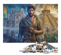 Spanish Man Wooden Jigsaw Puzzles for Adults Fun 1000 Pieces Toy Intellectual Game Stress Relief Toy Home Decoration Education Game Relaxation And Intelligence 1000pcs (75x50cm)