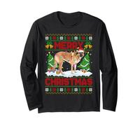 Spanish Mastiff Christmas Ugly Sweater Funny Santa Dog Xmas Long Sleeve T-Shirt