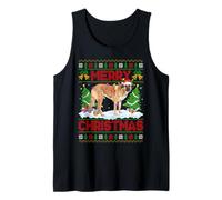 Spanish Mastiff Christmas Ugly Sweater Funny Santa Dog Xmas Tank Top