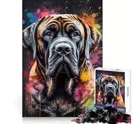 Spanish Mastiff Painting 1000 Pieces Jigsaw Puzzles for Adults Smart Game Stress Release Pattern Assembly Xmas Surprise 50x75cm