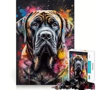 Spanish Mastiff Painting 1000 Pieces Jigsaw Puzzles for Adults Smart Game Stress Release Pattern Assembly Xmas Surprise 50x75cm