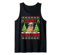 Spanish Mastiff Ugly Christmas Sweaters Pet Dog Lights Xmas Tank Top