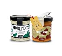 Spanish Mojo Sauce Bundle : 2x Mojo Picon Sauce (1x Green & 1x Red) from Canary Islands | Perfect for Tapas, Potatoes & Grilled Dishes| Bundled with a Stainless Little Spoon by Donny & Dev