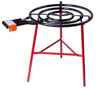 Spanish Paella Cooking Set: 70cm Gas Burner Triple Ring with Reinforced Burner Tripod