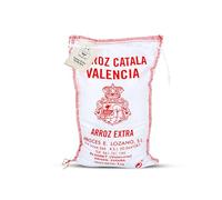 Spanish Paella Rice 1kg - Cloth Sack Arroz Extra Catala Valencia | Short and Rounded Authentic Grain | Premium Rice for Paella | from Bahia and Senia Varieties