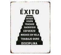 Spanish Quote Metal Sign Retro Motivational Phrase Inspirational Decor for Home Office 8 X 12 in
