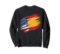 SPANISH ROOTS Half American Flag USA SPAIN Sweatshirt