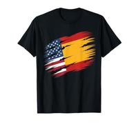 Spanish Roots Half American Flag USA Spain T-Shirt