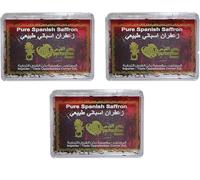Spanish Saffron 1g - Premium Pure Threads | Authentic Spanish Saffron for Cooking, Desserts, Biryani & Tea (Pack of 3)