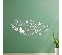 Spanish Says Vive CADA Momento RIE CADA Dia AMA Iempre Life Wall Decals PVC 28x70.5cm Art Mural Painting White