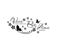 Spanish Says Vive CADA Momento RIE CADA Dia AMA Iempre Life Wall Decals PVC 28x70.5cm Multi Color Selection Black