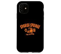Spanish Springs TV Florida USA Golf Cart Palm Trees Design Case for iPhone 11