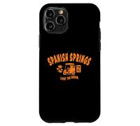Spanish Springs TV Florida USA Golf Cart Palm Trees Design Case for iPhone 11 Pro