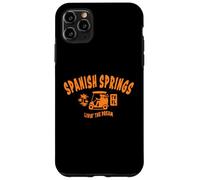 Spanish Springs TV Florida USA Golf Cart Palm Trees Design Case for iPhone 11 Pro Max