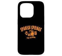 Spanish Springs TV Florida USA Golf Cart Palm Trees Design Case for iPhone 15 Pro