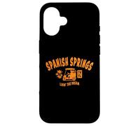 Spanish Springs TV Florida USA Golf Cart Palm Trees Design Case for iPhone 16