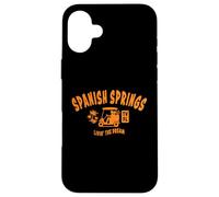 Spanish Springs TV Florida USA Golf Cart Palm Trees Design Case for iPhone 16 Plus