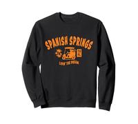 Spanish Springs TV Florida USA Golf Cart Palm Trees Design Sweatshirt
