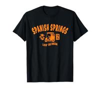 Spanish Springs TV Florida USA Golf Cart Palm Trees Design T-Shirt