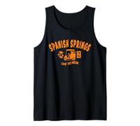 Spanish Springs TV Florida USA Golf Cart Palm Trees Design Tank Top