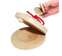 Spanish Style Hand Castanets - Wooden Finger Percussion Instrument, 2.17in Rhythm Learning Toy, Educational Music Aid for Children, Boys Girls Kids Dance Practice Sound Perception Training Classr