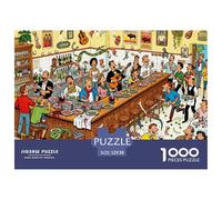 Spanish Tapas Bar Chaos Wooden Jigsaw Puzzle Waterproof 1000 Piece Puzzles for Adults Impossible Educational Games