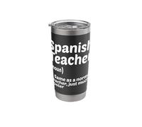 Spanish Teacher Definition Teaching Educator School Class Stainless Steel Insulated Tumbler