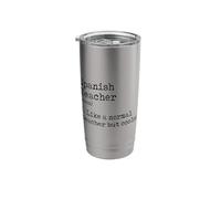 Spanish Teacher Definition Teaching Educator School Class Stainless Steel Insulated Tumbler