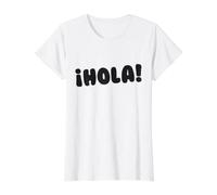 Spanish Teacher Hola! Hello Español Latina Bilingual Maestra Value Graphic T-Shirt, Women, White, S