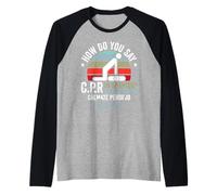 Spanish Teacher How Do You Say CPR Instructor Funny Maestra Raglan Baseball Tee