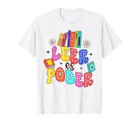 Spanish Teacher Life Teaching Maestra Mastro Leer ES Poder T-Shirt