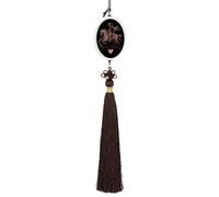 Spanish U.S. War Soldier Rider Automotive Interior Mirrors Hanging Crystal Pendant Lucky Charm Car Rearview Ornament Ellipse