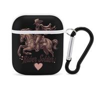 Spanish U.S. War Soldier Rider Compatible with Airpod 1/2 Case PC Scratch-Resistant Drop-Proof Protective Cover with Keychain White-style-5