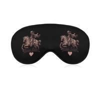 Spanish U.S. War Soldier Rider Cute Sleep Masks Breathable Eye Mask with Adjustable Strap Light Blocking Comfortable Travel