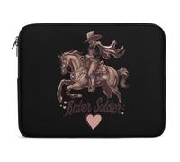 Spanish U.S. War Soldier Rider Slim Laptop Sleeve for Men Women Large Capacity Zippered Case for Office Travel