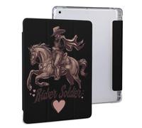 Spanish U.S. War Soldier Rider Tri-fold Tablet Case Compatible with IPAD Pro 2020 （11in）/2020 （10.2in）/2020 AIR 4 （10.9in）/Pro 2021 （11in） Soft Protective with Pen Slot