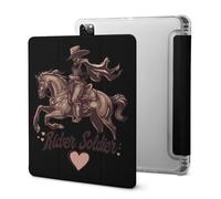 Spanish U.S. War Soldier Rider Tri-fold Tablet Case Compatible with IPAD Pro 2020 （11in）/2020 （10.2in）/2020 AIR 4 （10.9in）/Pro 2021 （11in） Soft Protective with Pen Slot
