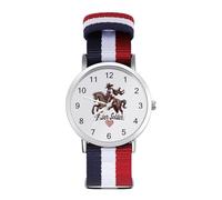 Spanish U.S. War Soldier Rider Unisex Wrist Watches Nylon Strap Analog Quartz Watch for Daily Wear