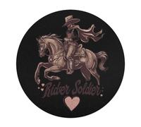 Spanish U.S. War Soldier Rider Wooden Jigsaw Puzzles for Adults Funny Intelligent Games Round Home Decor Artwork