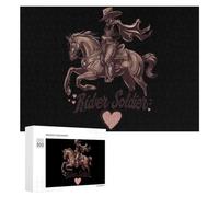 Spanish U.S. War Soldier Rider Wooden Jigsaw Puzzles for Adults Intelligent Games Home Decor Artwork for Home Office 300 PCS