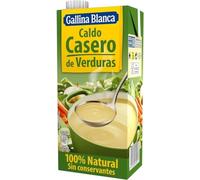 Spanish VEGETABLE Broth Gallina Blanca 100% Natural Casero de Verduras| Gluten Free | Clear Liquid Broth, not Stock Cubes, Powder or Concentrate Gallina Blanca | PACK OF 6