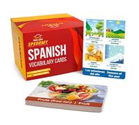 Spanish Vocabulary Cards for Kids & Adults Beginners - 276 Bilingual Study Cards 720 Words with Interactive Web Learning Portal: Native Audio, 4-Step Quizzes, Typing Games - Learning Resource
