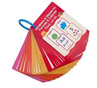 Spanish Vocabulary Flashcards with Four Early Learning Topics | 78 Basic Words for Early Learners, Cards Fan Out for Viewing, Letters and Numbers with Shape and Color for Review
