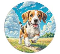 Spanish Water Dog 1000 Piece Round Puzzles for Kids And Adults Educational Games Unique Shape And Home Decor Creative for Teenagers And Adults 1000pcs (67.5x67.5cm)